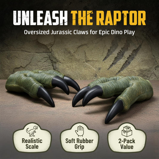Liberty Imports velociraptor claws provide soft, durable action for costume adventures.