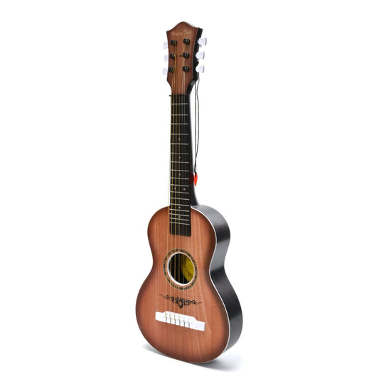 Liberty Imports walnut finish close-up shows realistic strings.