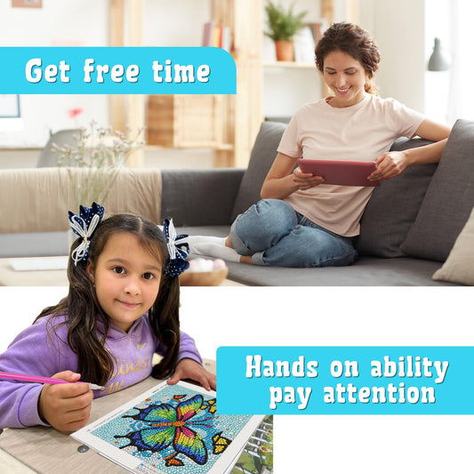 Libfx Diamond Art Kits Butterfly Craft with vivid colors for calm, imaginative crafting.