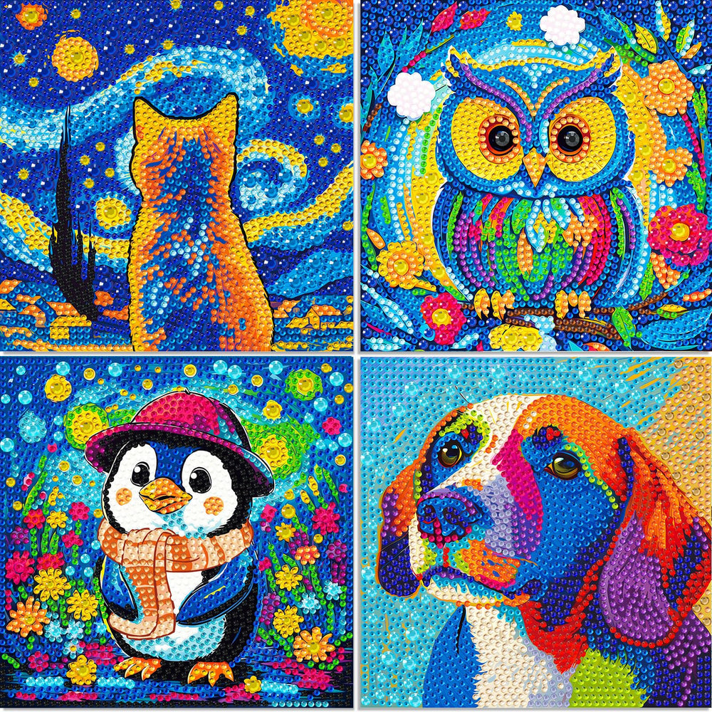 Libfx Diamond Art Kits dog portrait sparkles for focused concentration and creativity