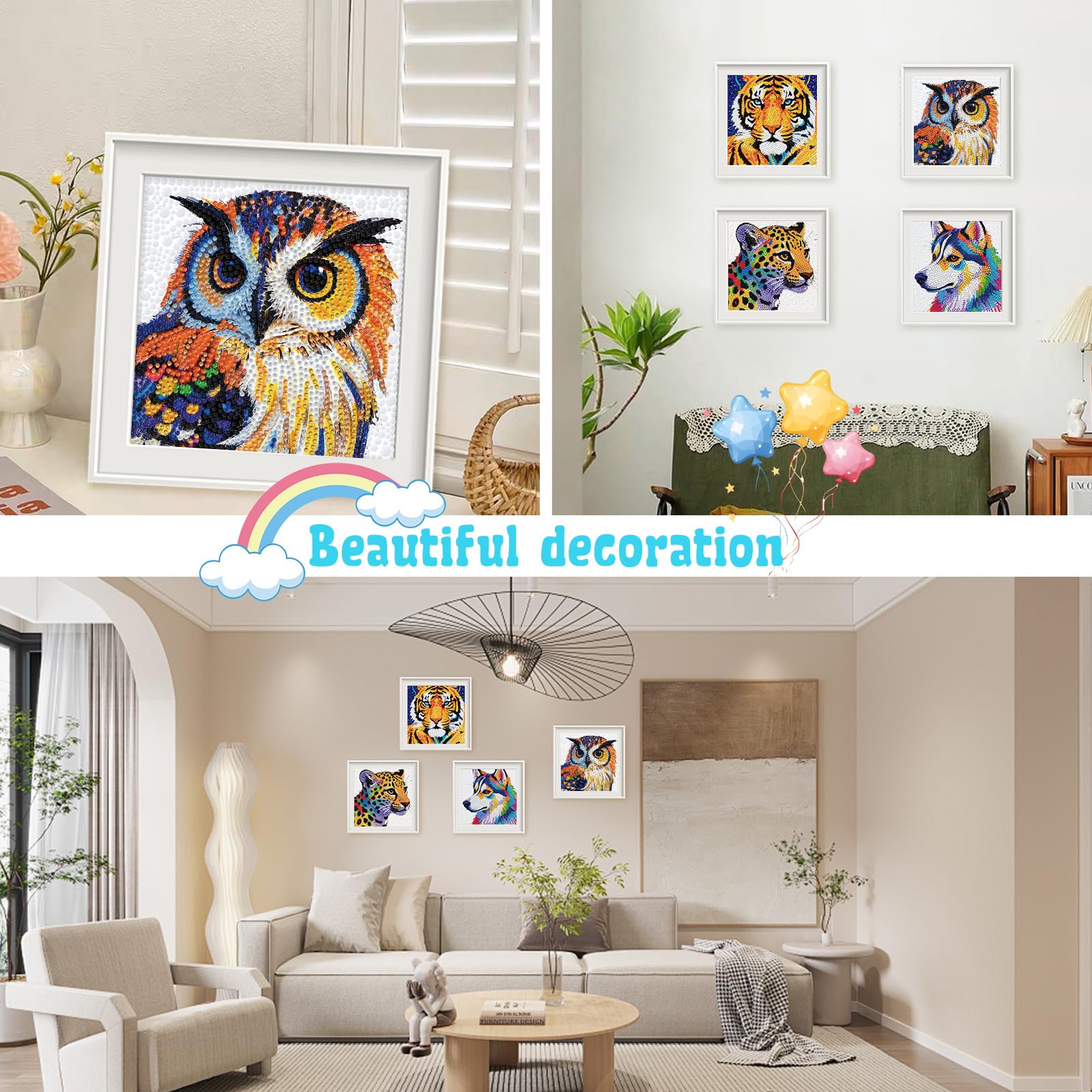 Libfx Diamond Art Kit for Kids dog design supports creative expression and color recognition
