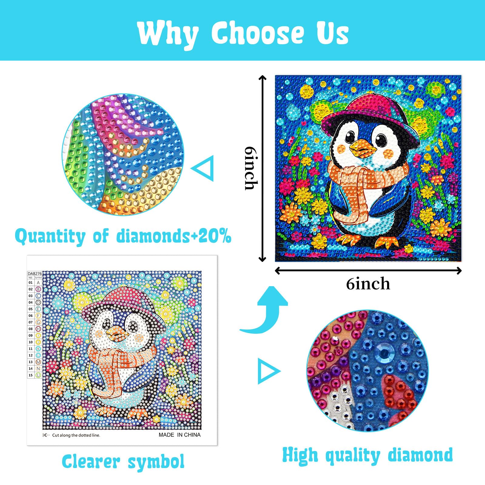 Libfx Diamond Art Kits gift-ready set for young artists and crafters