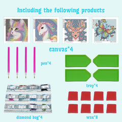 Libfx Diamond Art Kits Unicorn Design adds fantasy with bright diamonds for engaging activity.