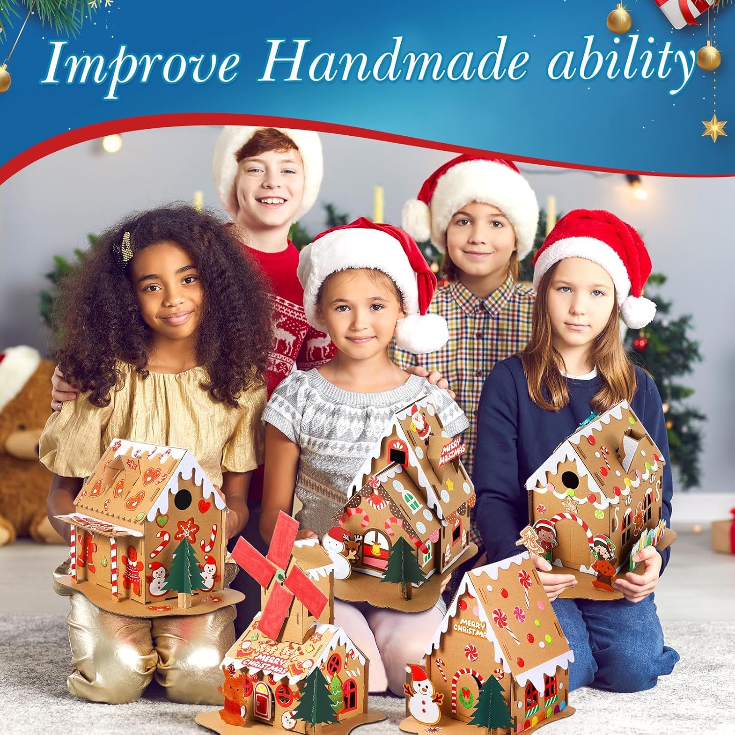 Libima gingerbread house kit style-b perfect for classroom activities