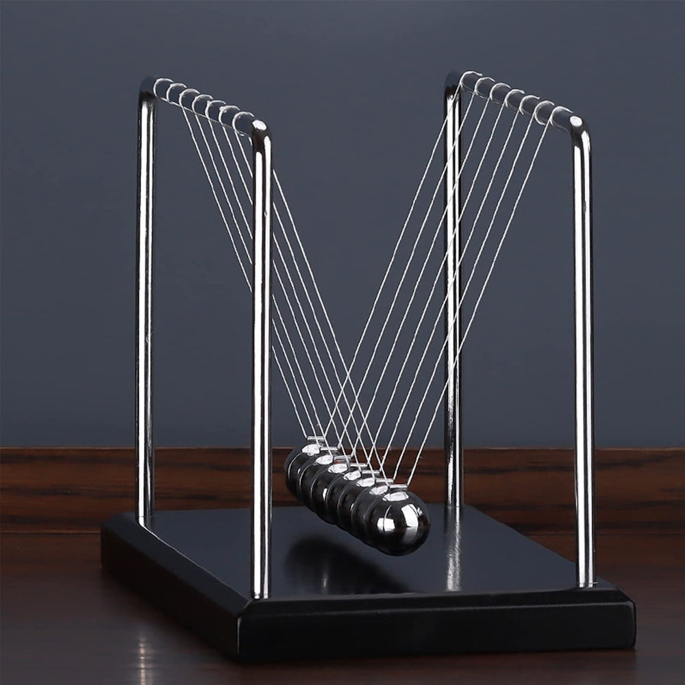 LICRAFT Newton's Cradle on desk display for modern science decor and focus.