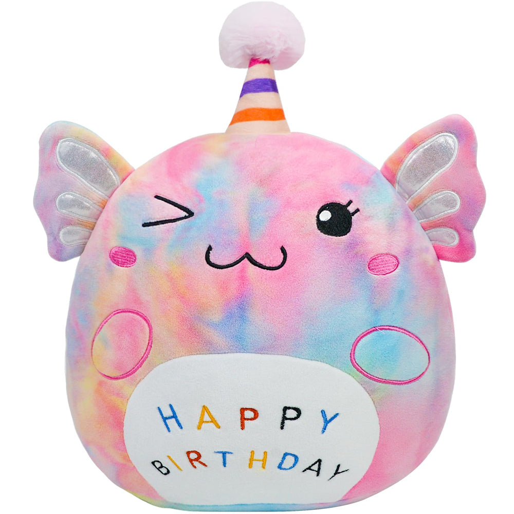 LICSOR Axolotl plush 12-inch front view, soft cuddle buddy for kids