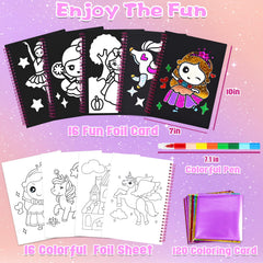 LICSOR pages with sticky front for easy foil application.