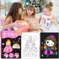 LICSOR unicorn-patterned foil pages inspire magical princess and castle art.