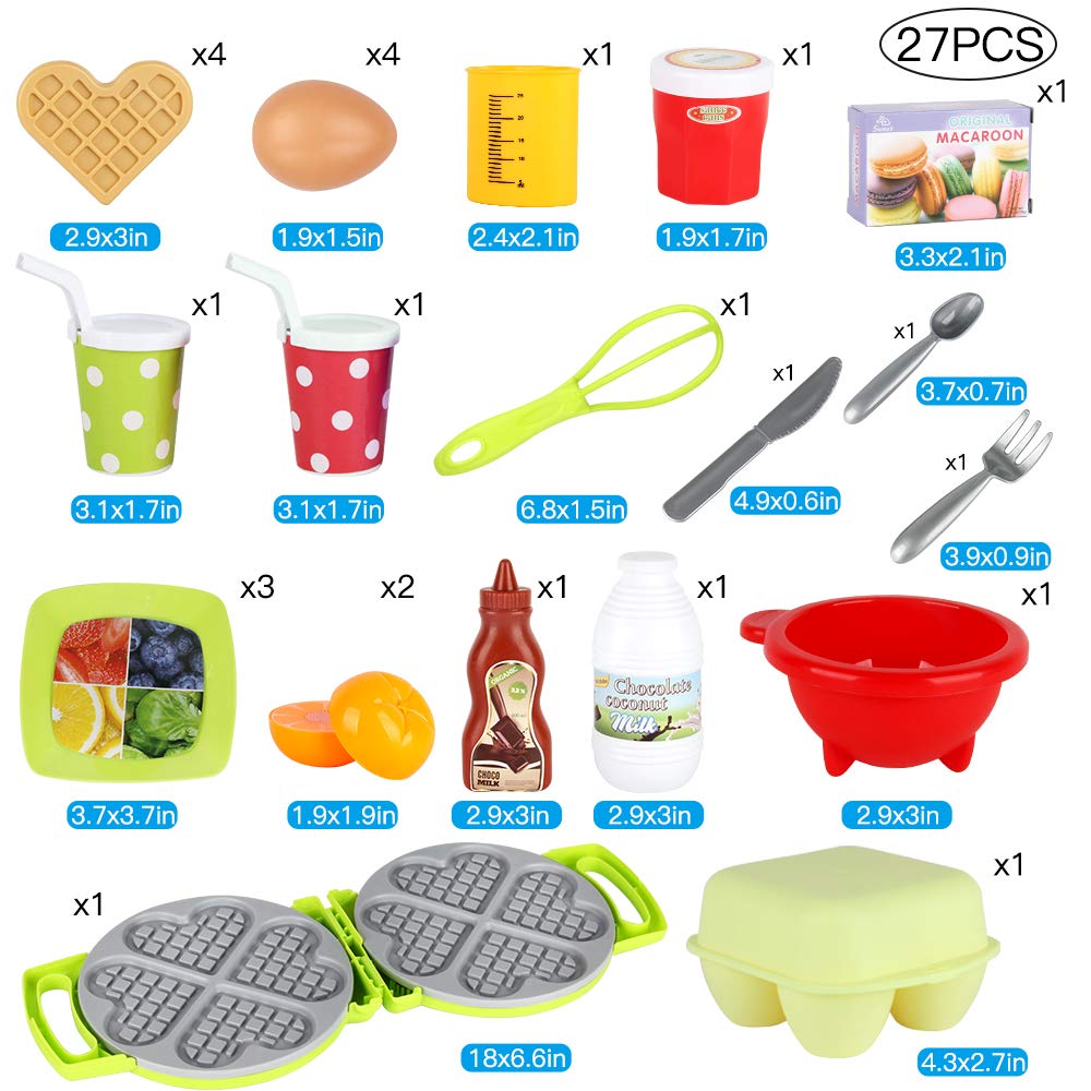 LiDi RC kitchen play set with waffles supports early counting and color recognition.