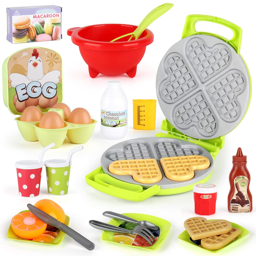 LiDi RC waffle play food set for toddlers boosts imaginative cooking and fine motor skills.
