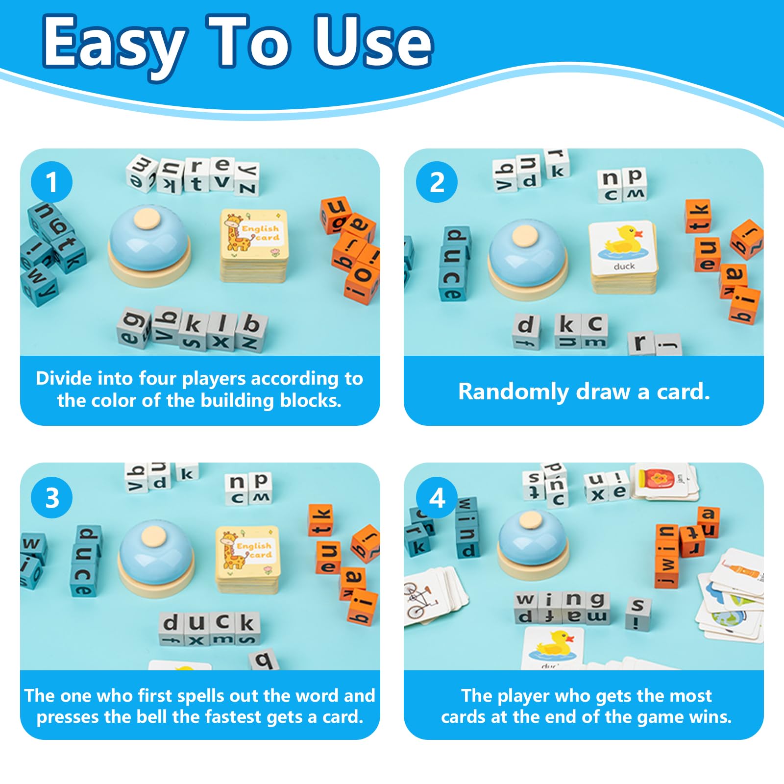 Lielyhod wooden bells as playful learning rewards