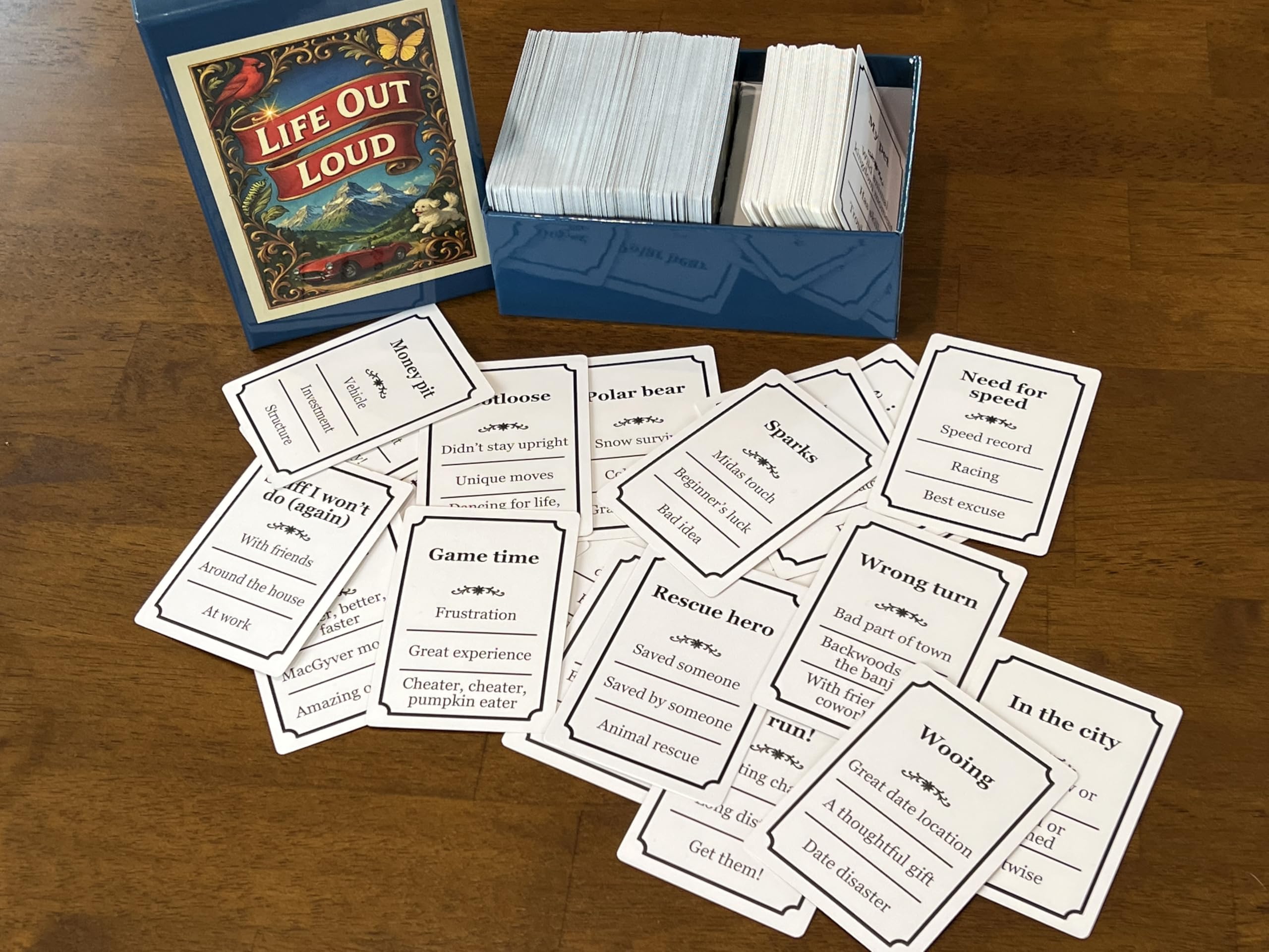 Life Out Loud contents box highlights 325 cards and guides.