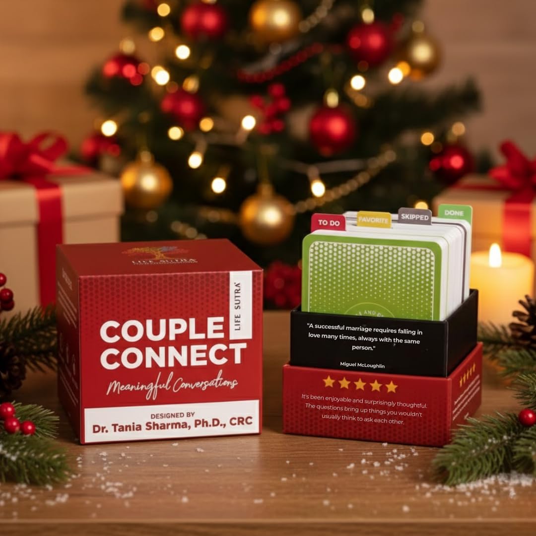 Life Sutra Couple Connect deck of prompts designed to deepen communication.