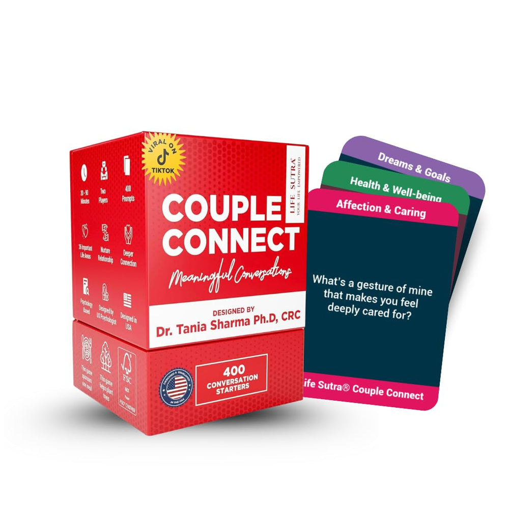 Life Sutra Couple Connect game cover for cozy date nights and meaningful conversations.