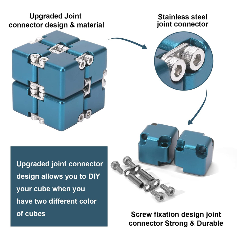 Lifidea infinity cube blue folding action demonstrates endless shape shifting for stress relief