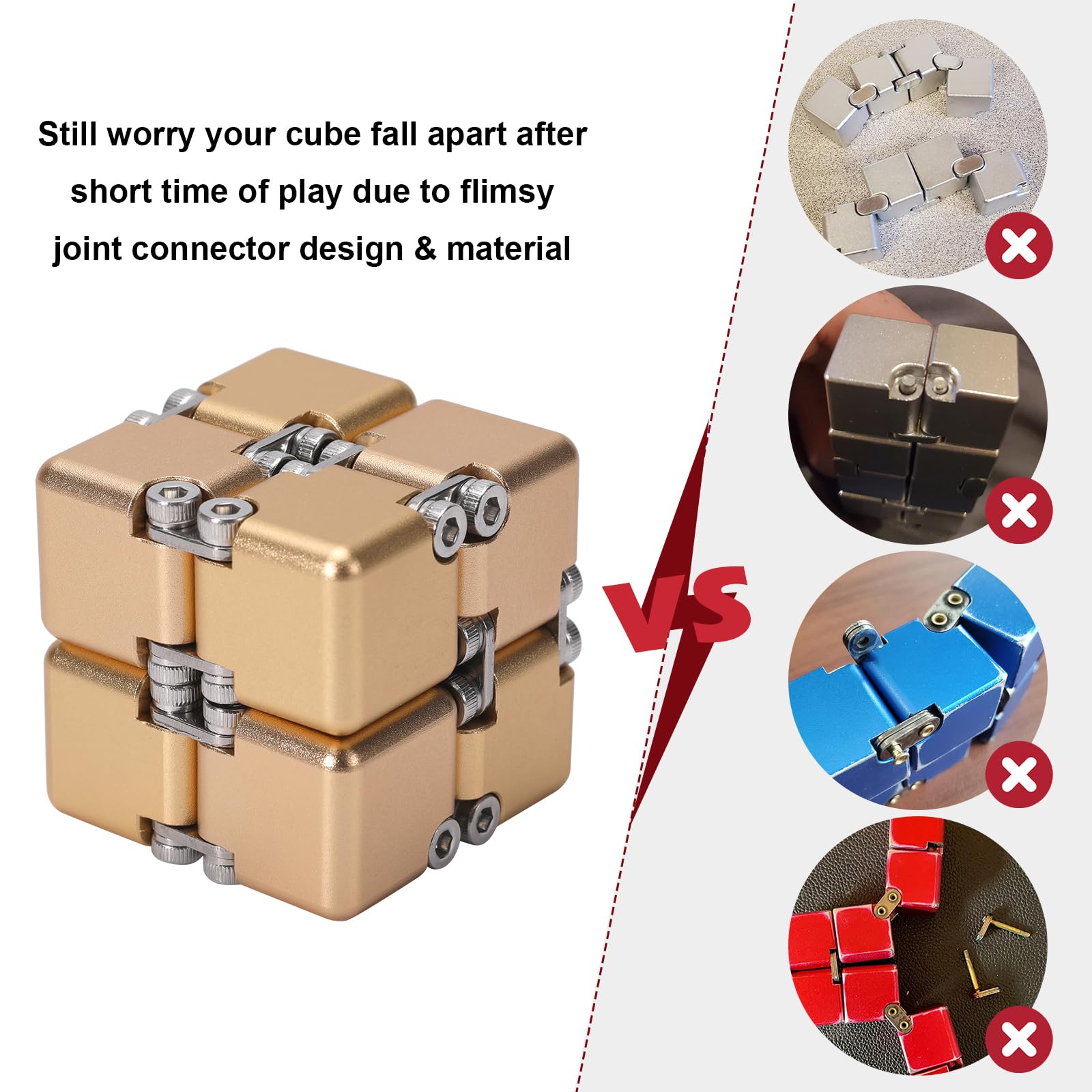 Lifidea Infinity Cube handheld design: one-handed fidget for focus between tasks.