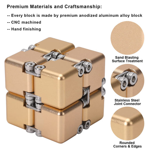Lifidea Infinity Cube metal unfold: smooth rotation to aid concentration during work.