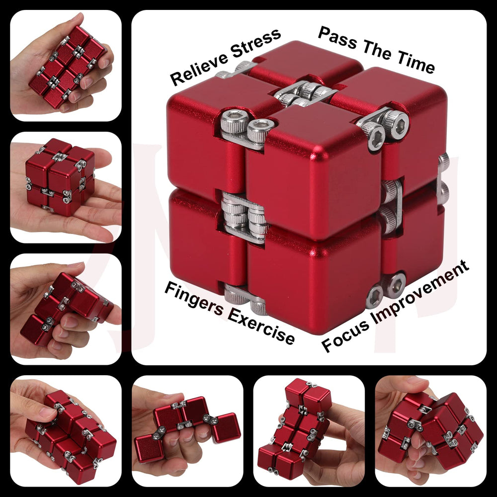 Lifidea infinity fidget cube on desk helps concentration during study or work.