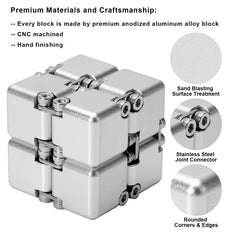 Lifidea Infinity Cube Silver side hold highlights compact one-handed use