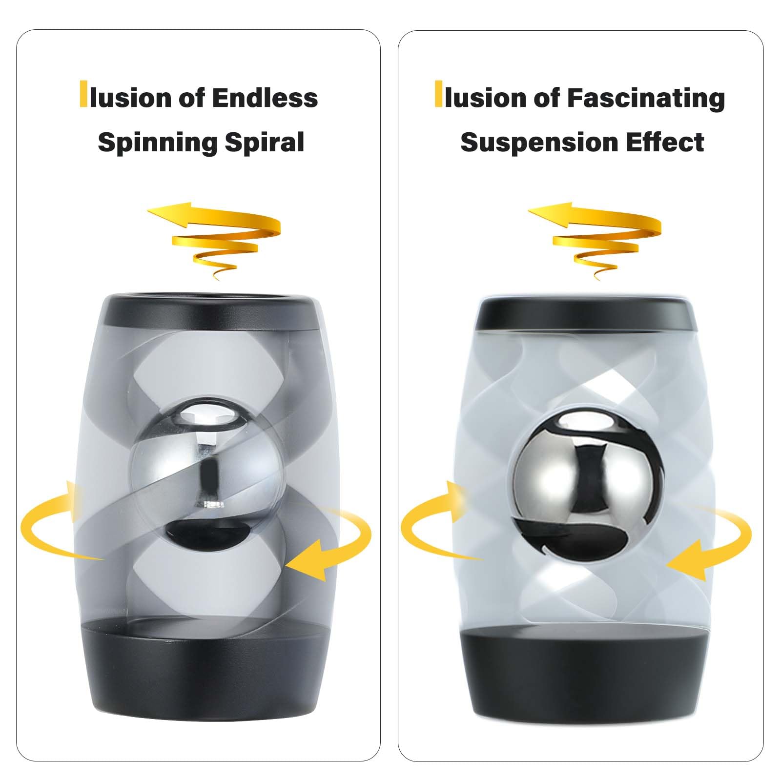 Lifidea kinetic ball spinning action reveals mesmerizing suspension effect