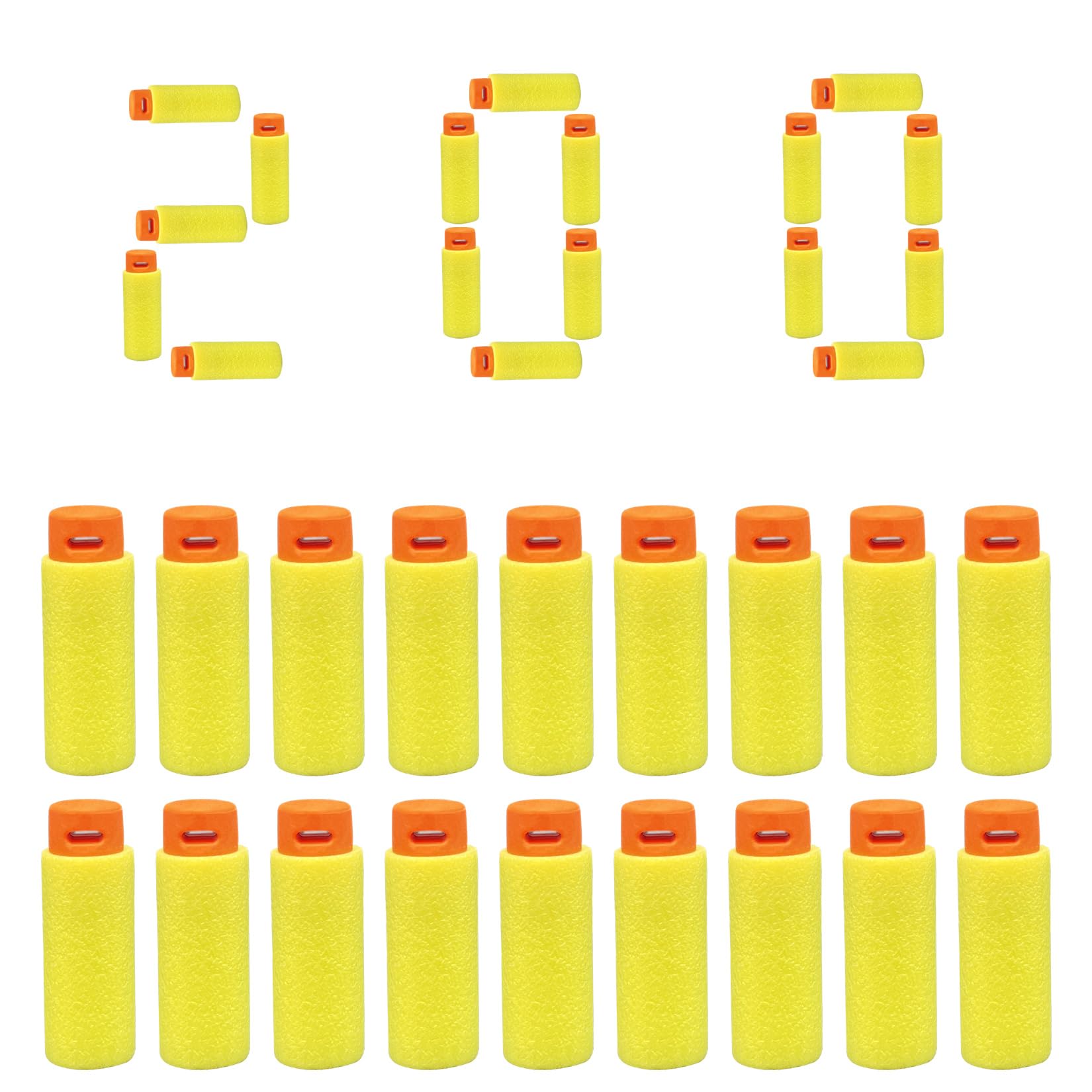 Lififun half-length yellow darts pack ready for Nerf battles offering extended range.
