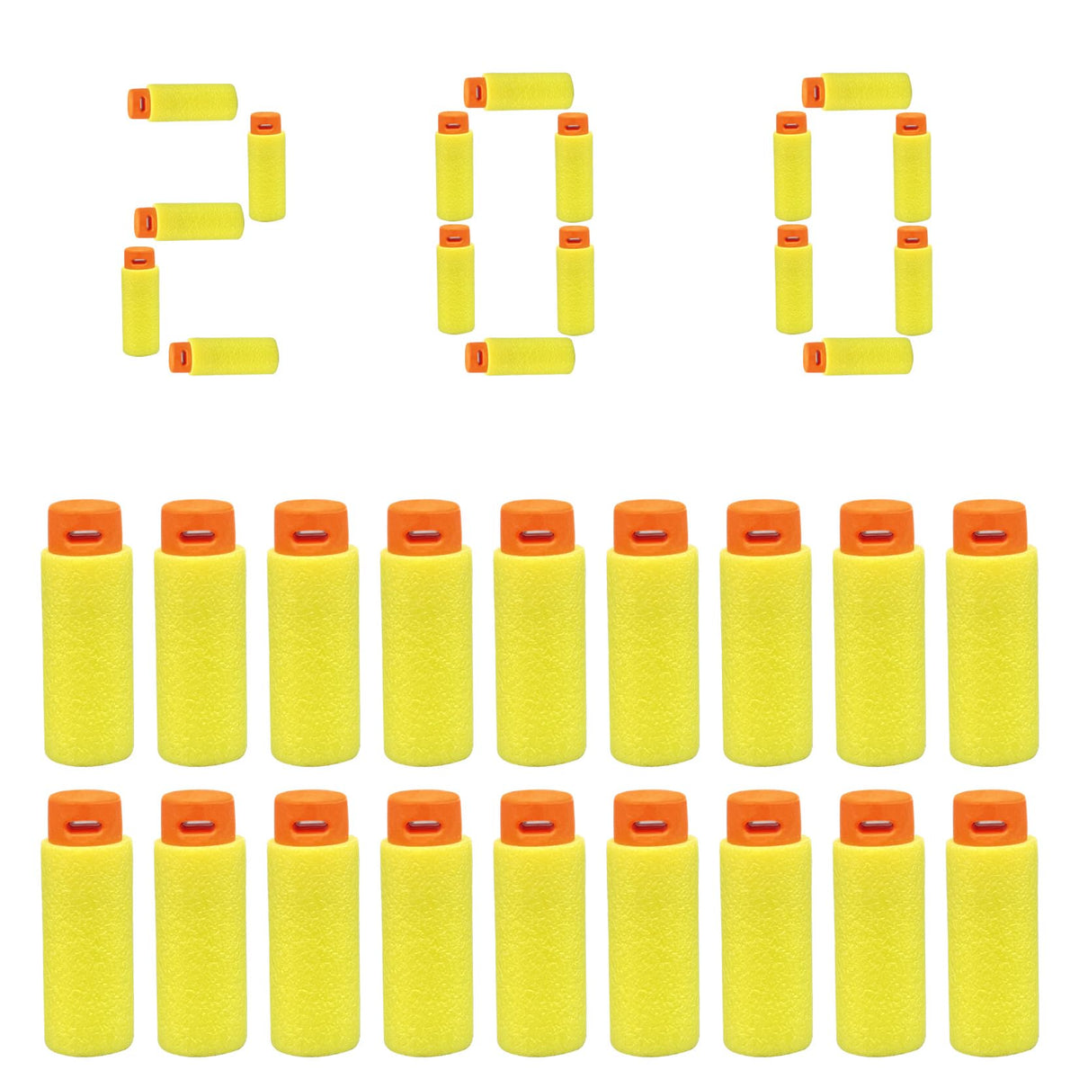 Lififun half-length yellow darts pack ready for Nerf battles offering extended range.