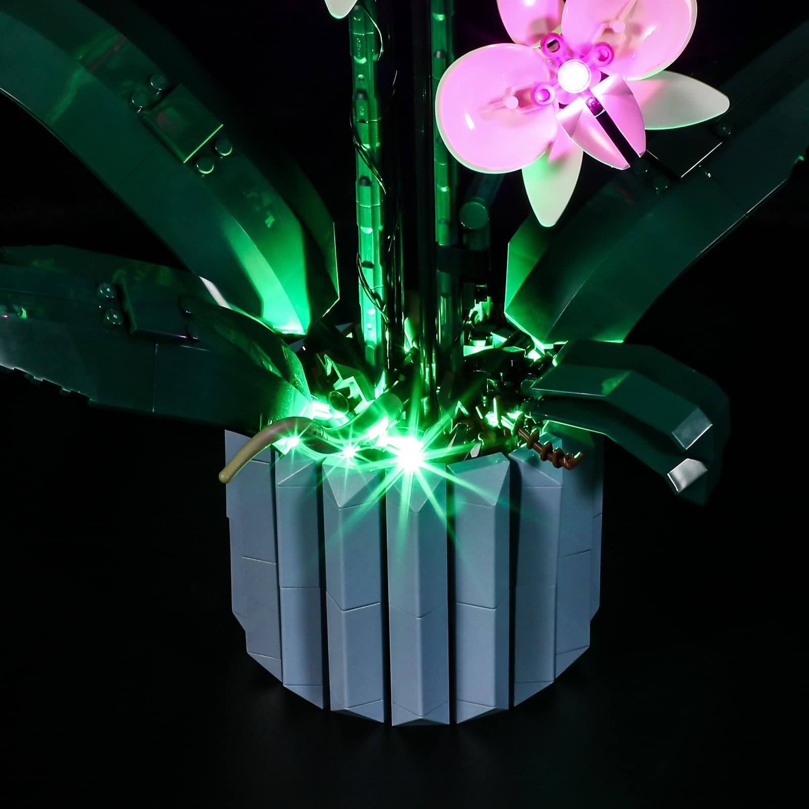 Lightailing Lego-10311 Orchid neat cable finish for premium display.