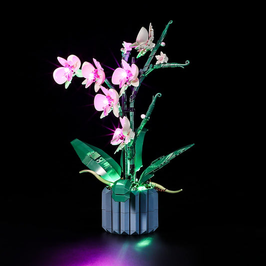 Lightailing Lego-10311 Orchid LED light with hidden wiring for cleaner model aesthetics.