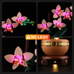 LIGHTAILING Lego 10343 Mini Orchid LED kit includes clear installation guides.