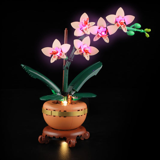LIGHTAILING Lego 10343 Mini Orchid LED kit ready for simple installation.