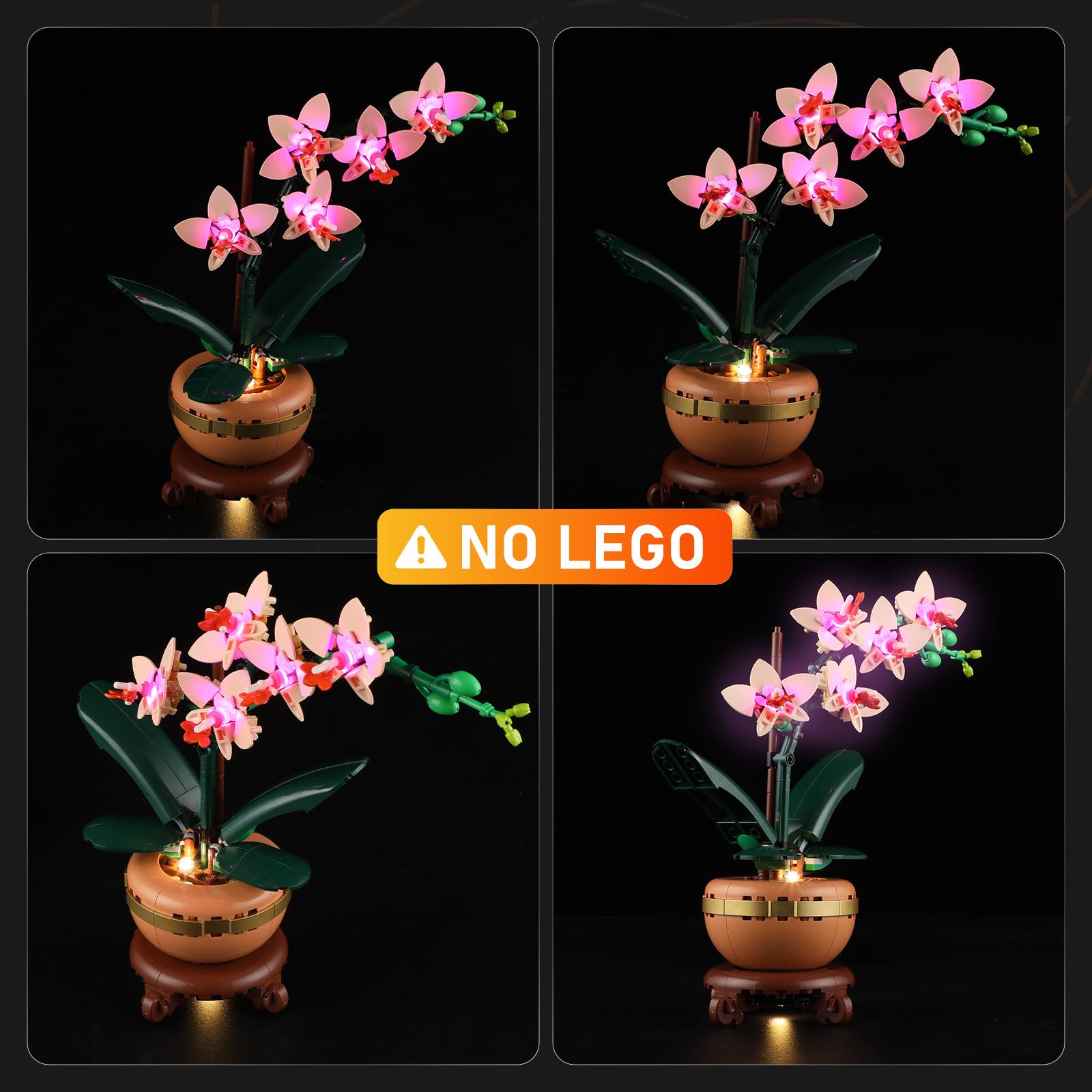 LIGHTAILING packaging for Lego 10343 Mini Orchid kit adds gifting appeal.