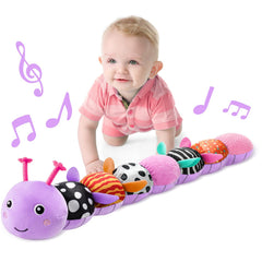 LIGHTDESIRE Baby Musical Caterpillar head-melody enhances tummy time comfort.