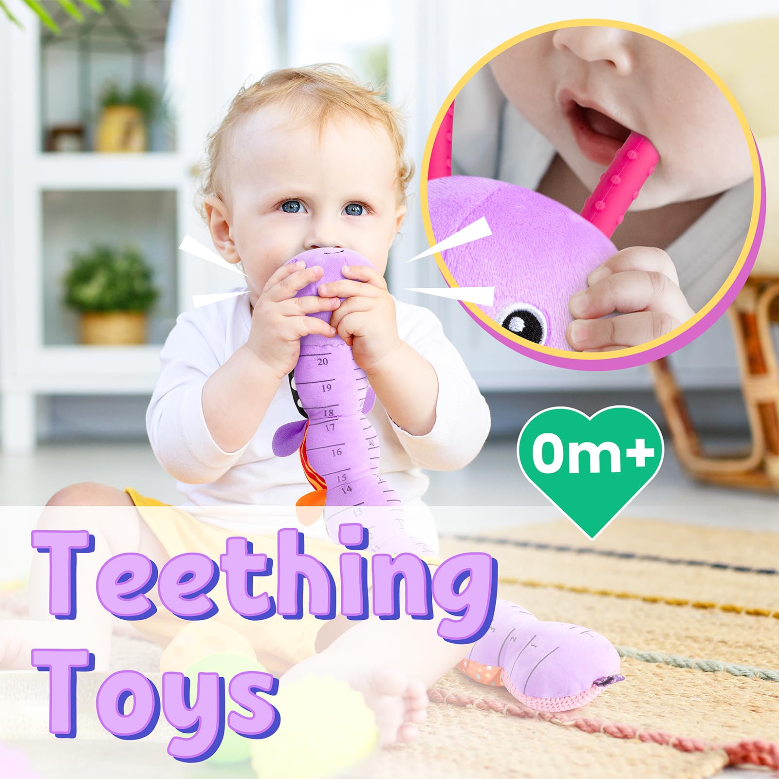 LIGHTDESIRE Caterpillar pull-string tail encourages interactive play.
