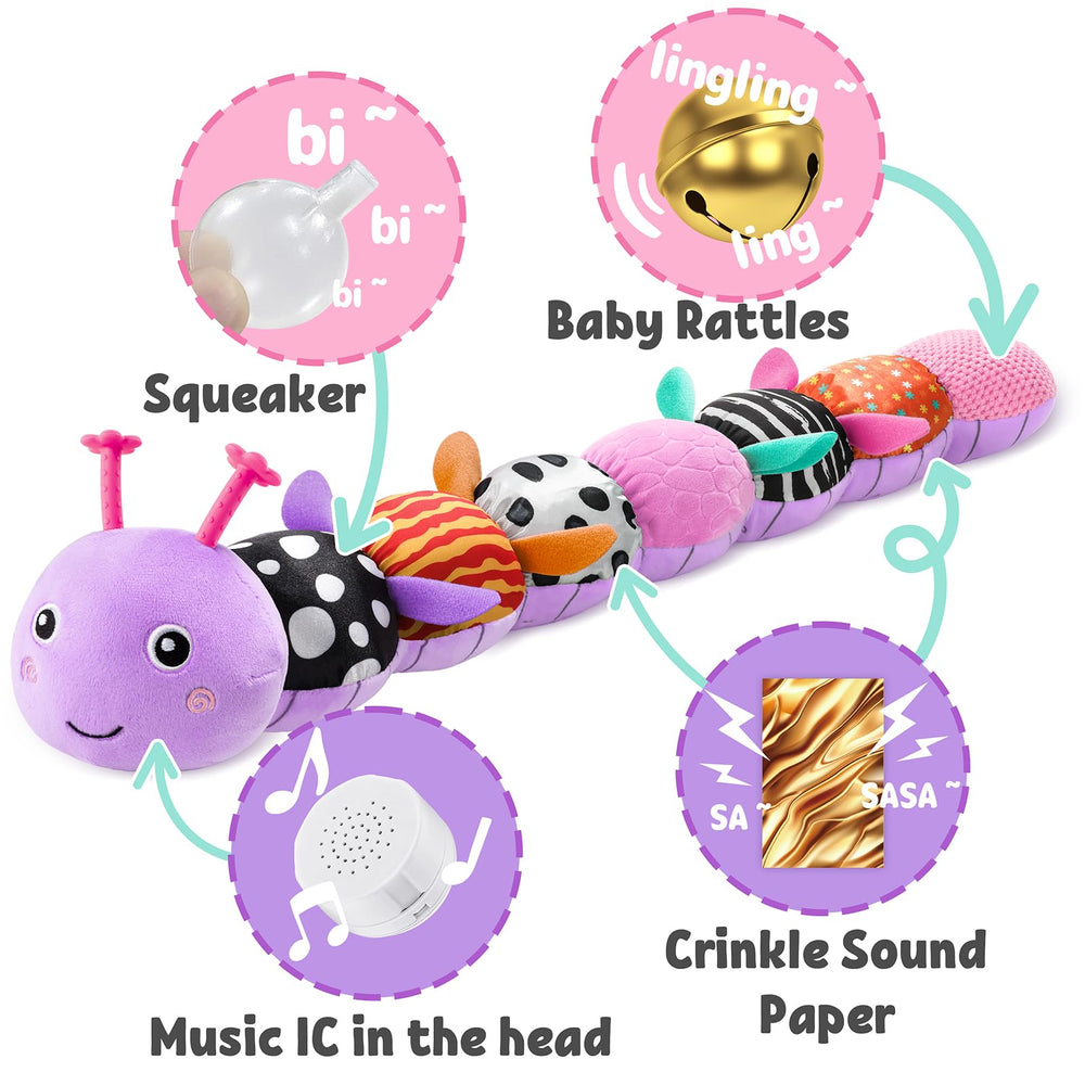 LIGHTDESIRE Caterpillar tummy-time ruler adds playful growth tracking.