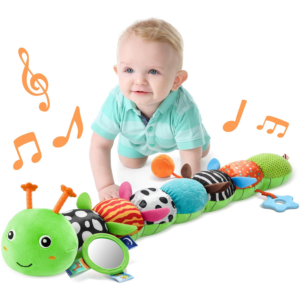 LIGHTDESIRE baby caterpillar head melody soothes newborns during tummy time