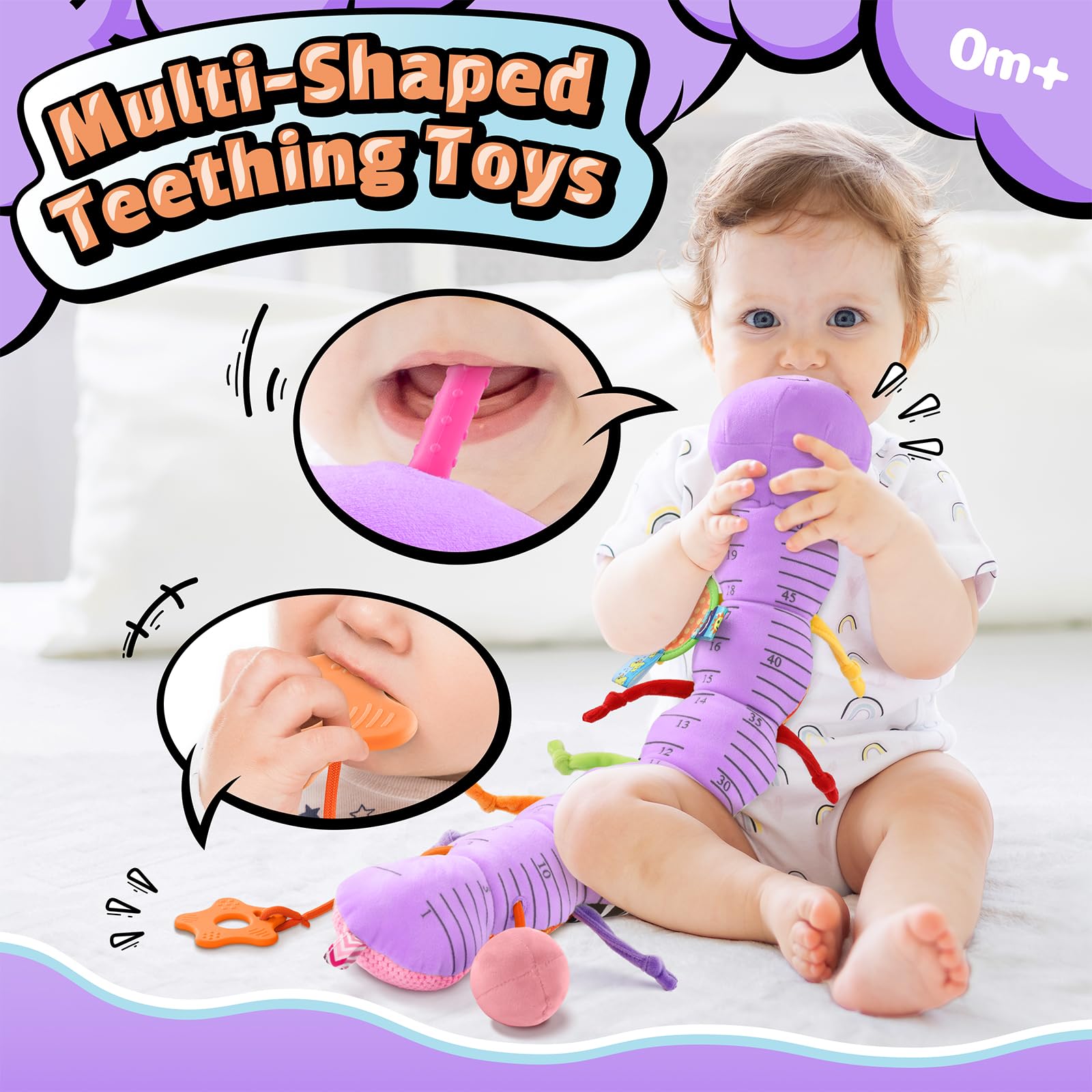 LIGHTDESIRE crinkle fabric and rattle segments spark auditory curiosity