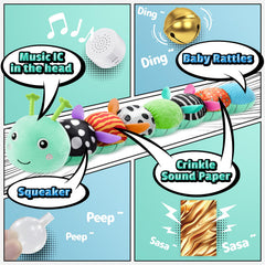 LIGHTDESIRE caterpillar body with three sounds and rattle