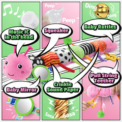 LightDESIRE caterpillar body sounds and rattle spark curiosity and auditory exploration.