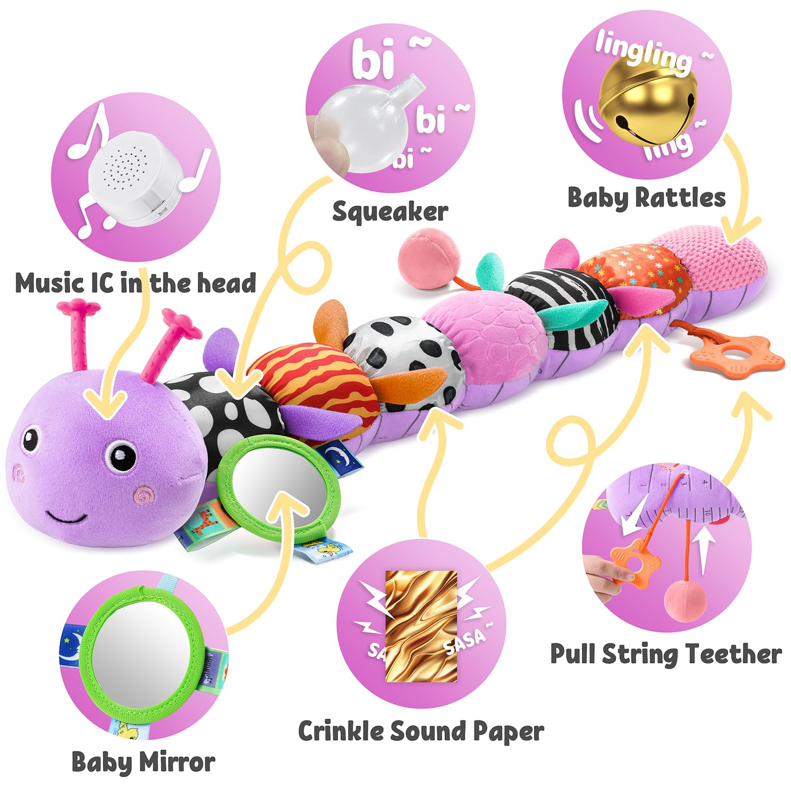 LightDESIRE caterpillar crinkle panels enhance sensory discovery.