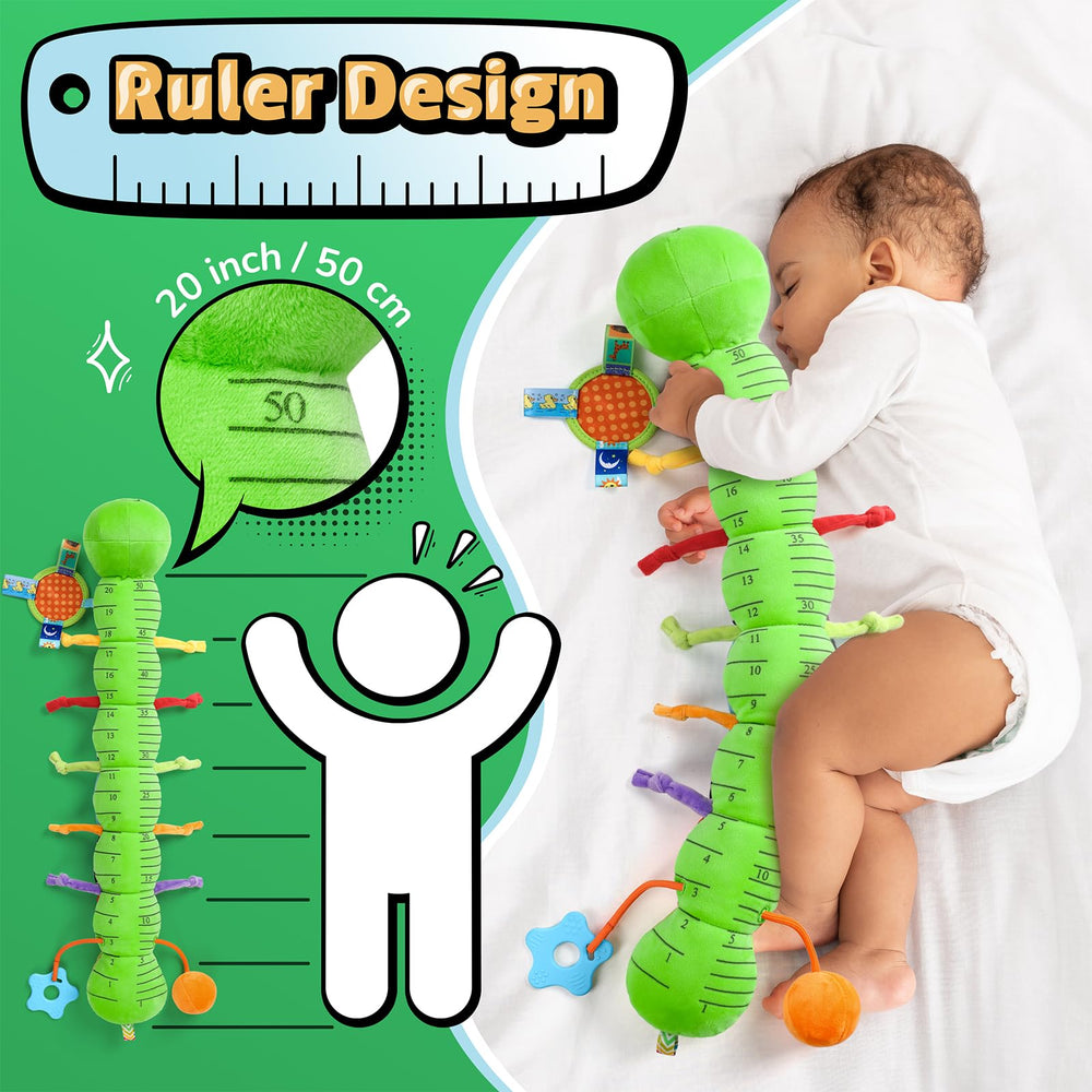 LIGHTDESIRE 20-inch ruler on belly to track growth during play.