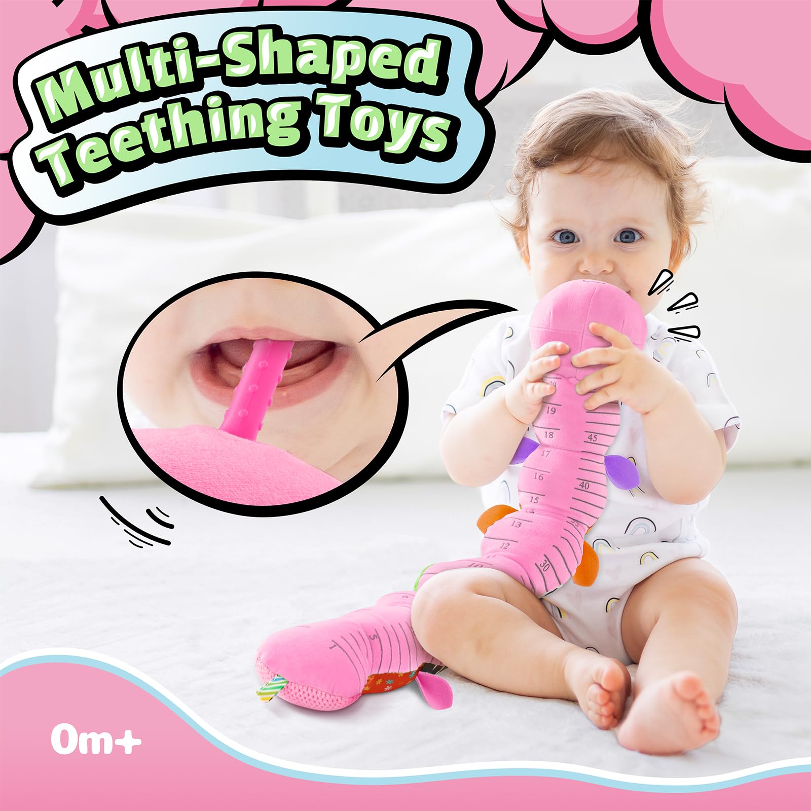 LIGHTDESIRE Montessori-inspired car seat toy encourages exploration during soft play.