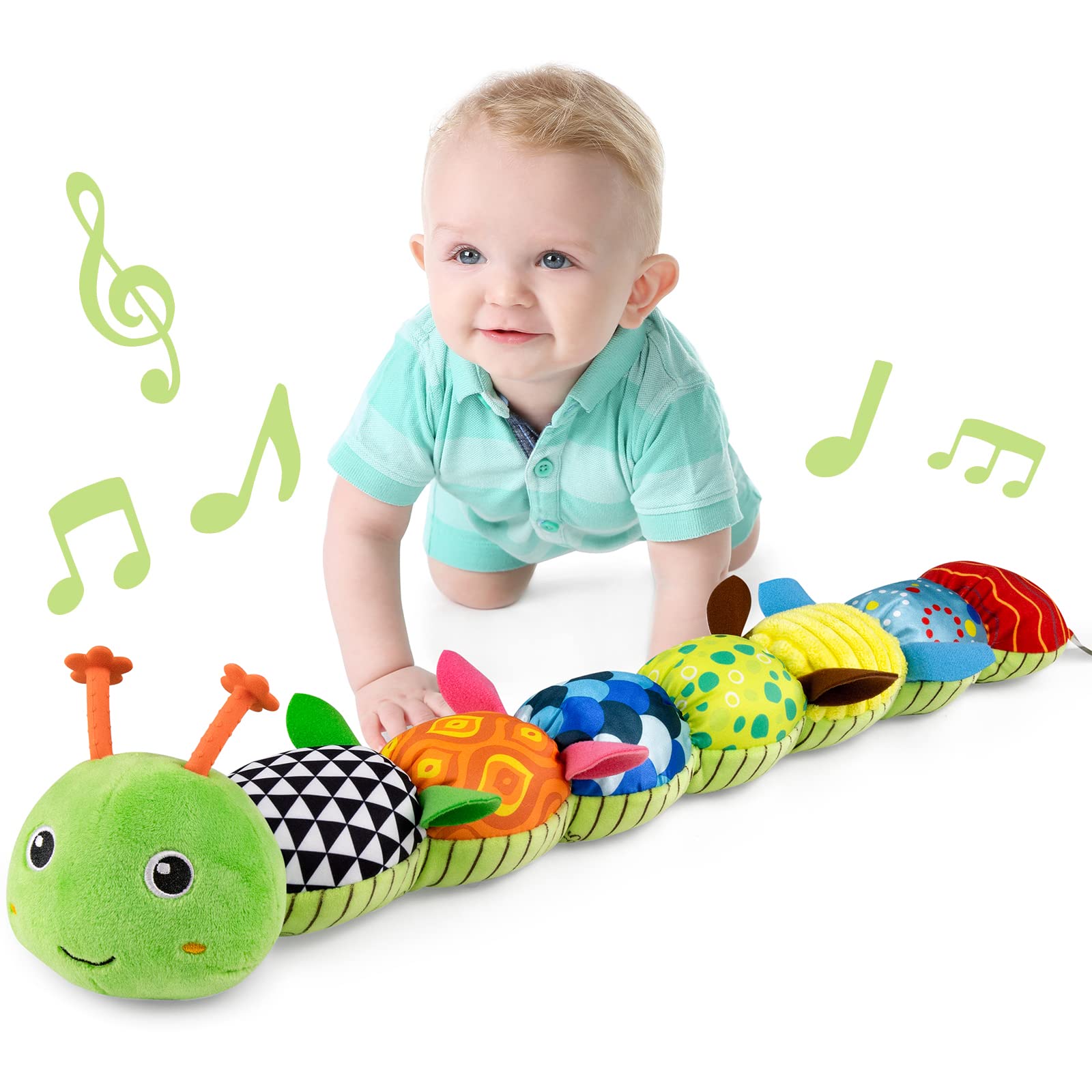 LIGHTDESIRE musical caterpillar head melody for soothing baby moments