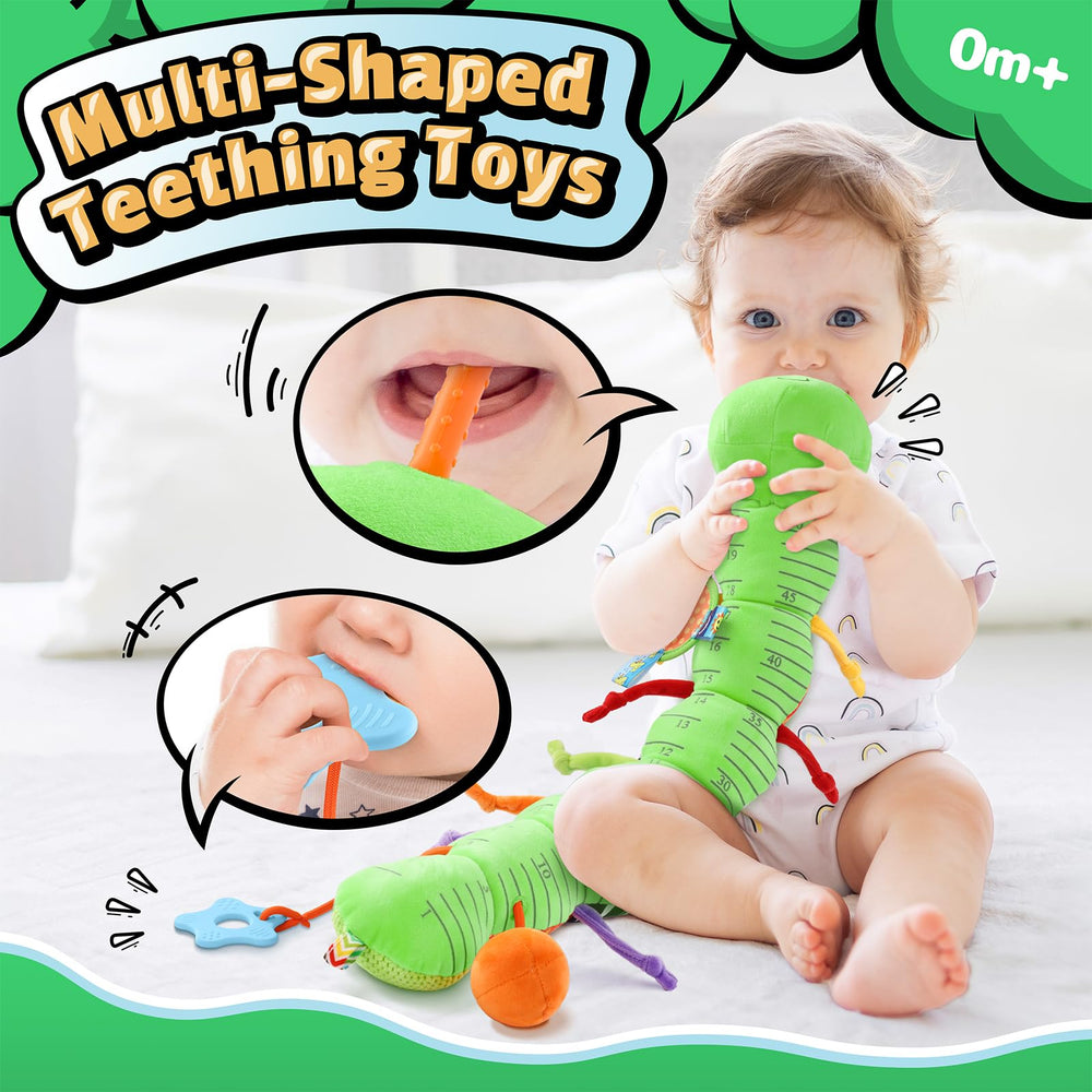 LIGHTDESIRE soft plush teething toy providing gentle relief for teething babies.