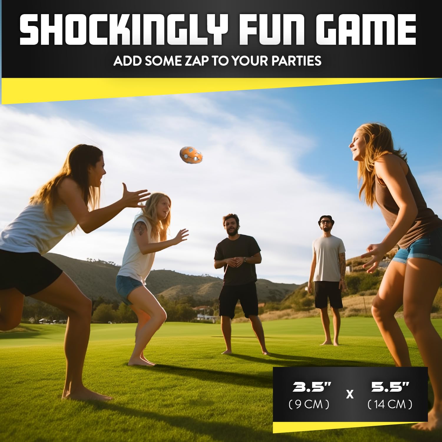 Lightning Reaction Shocktato party fun shows teens and adults enjoying a shared joke.