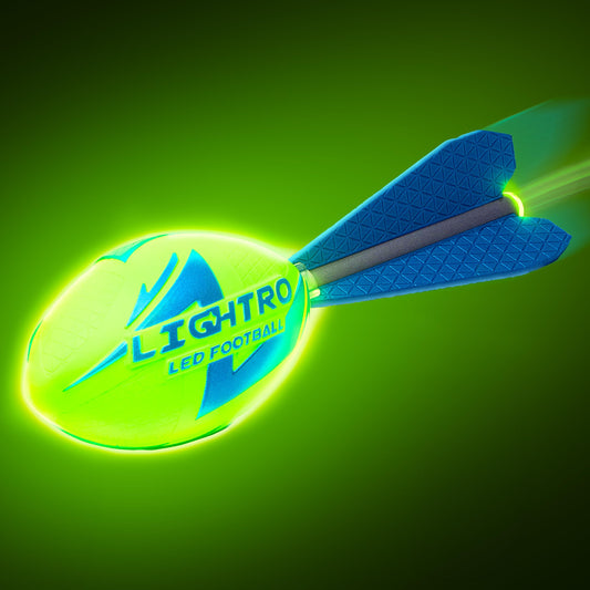 LIGHTRO foam glow football with smart LEDs glows brightly for night play