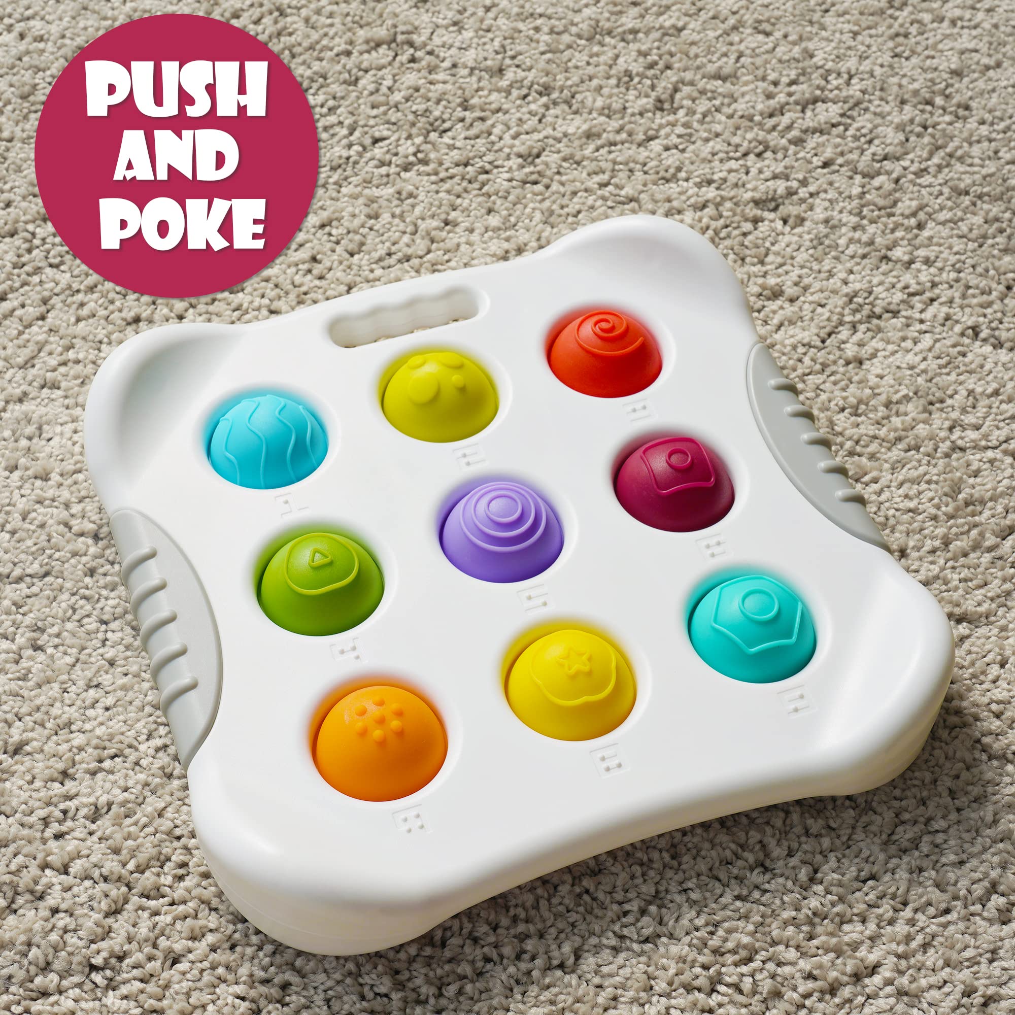 LiKee fidget popper side grip demonstrates easy handling for tiny hands