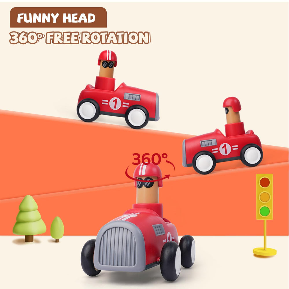 LiKee toy train top view showing engaging multi-vehicle play