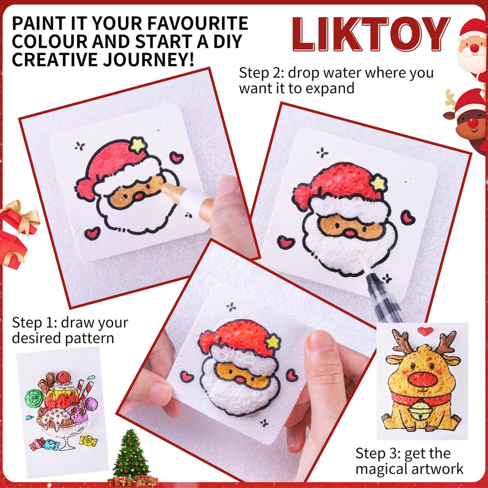 Liktoy 24-color brush set with waterproof bristles for bright, long-lasting color.