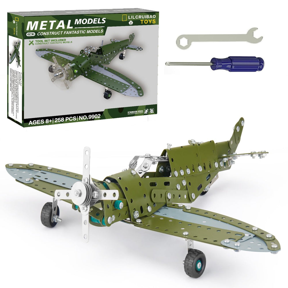 LILCRUIBAO STEM airplane assembly kit with durable metal parts for lasting builds