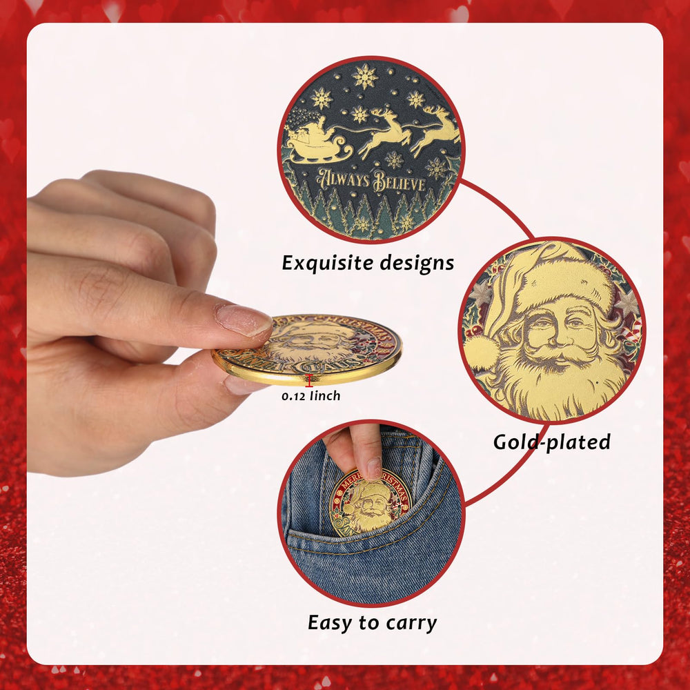 Liliaafar Santa coin features a detailed 3D relief design with festive depth.